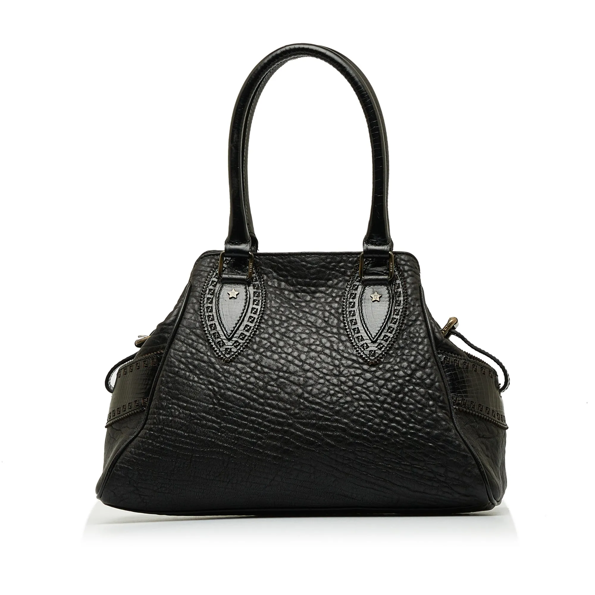 FENDI Leather Etniko Du Jour Handbag