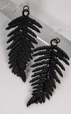 Fern Earrings | Black