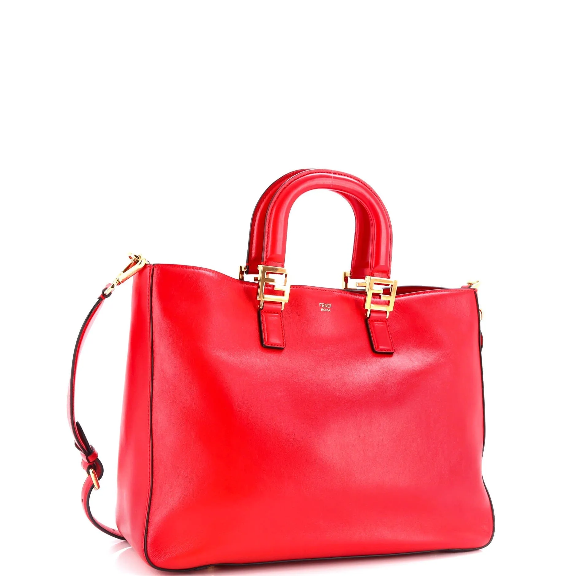 FF Handle Tote Leather Medium