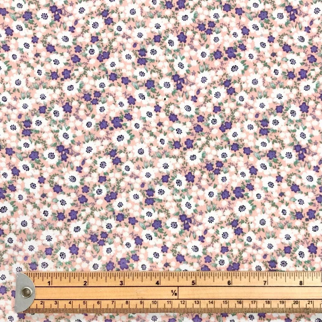 Floral Garden Polyester Crepe Fabric