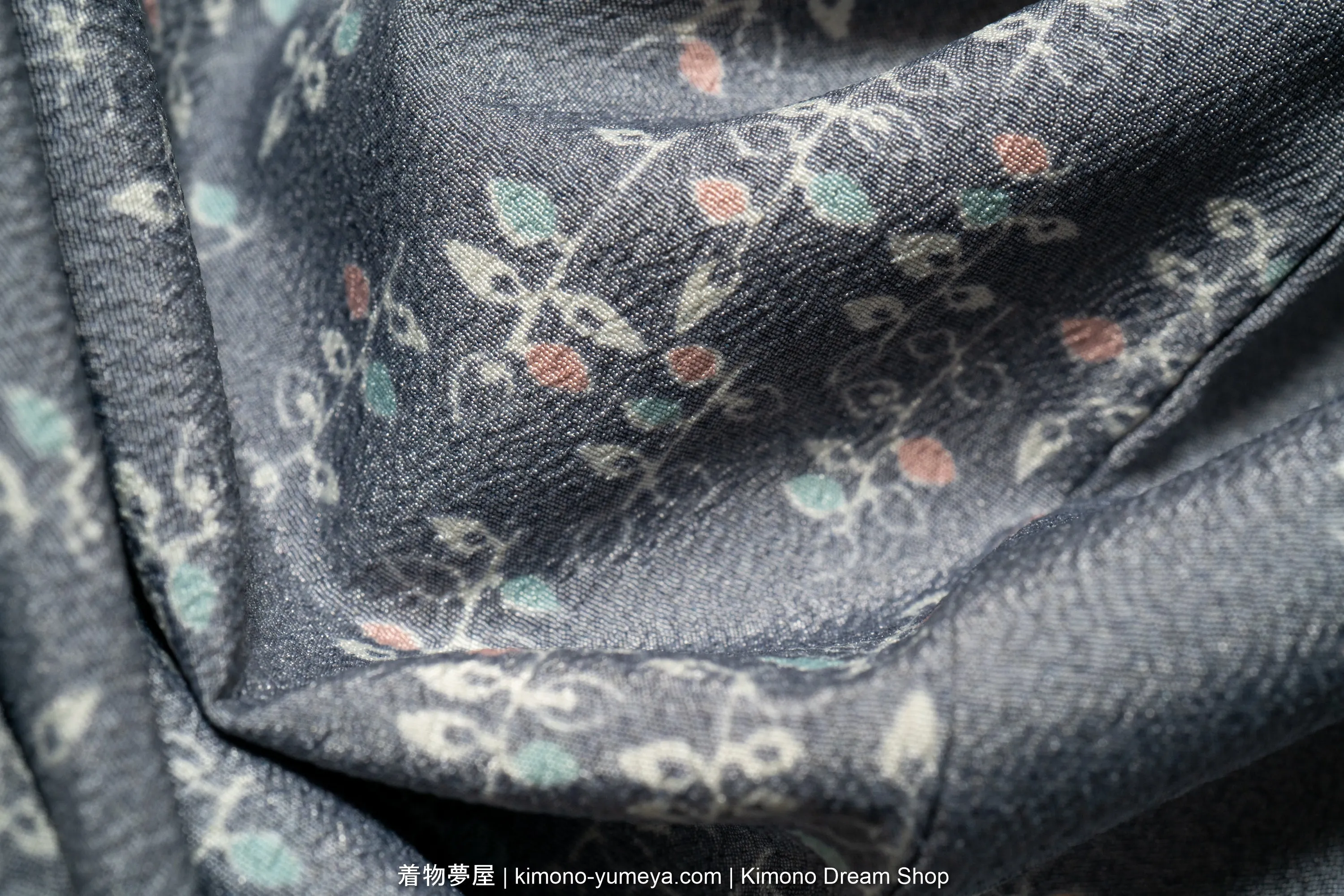 Floral Grey Komon Polyester