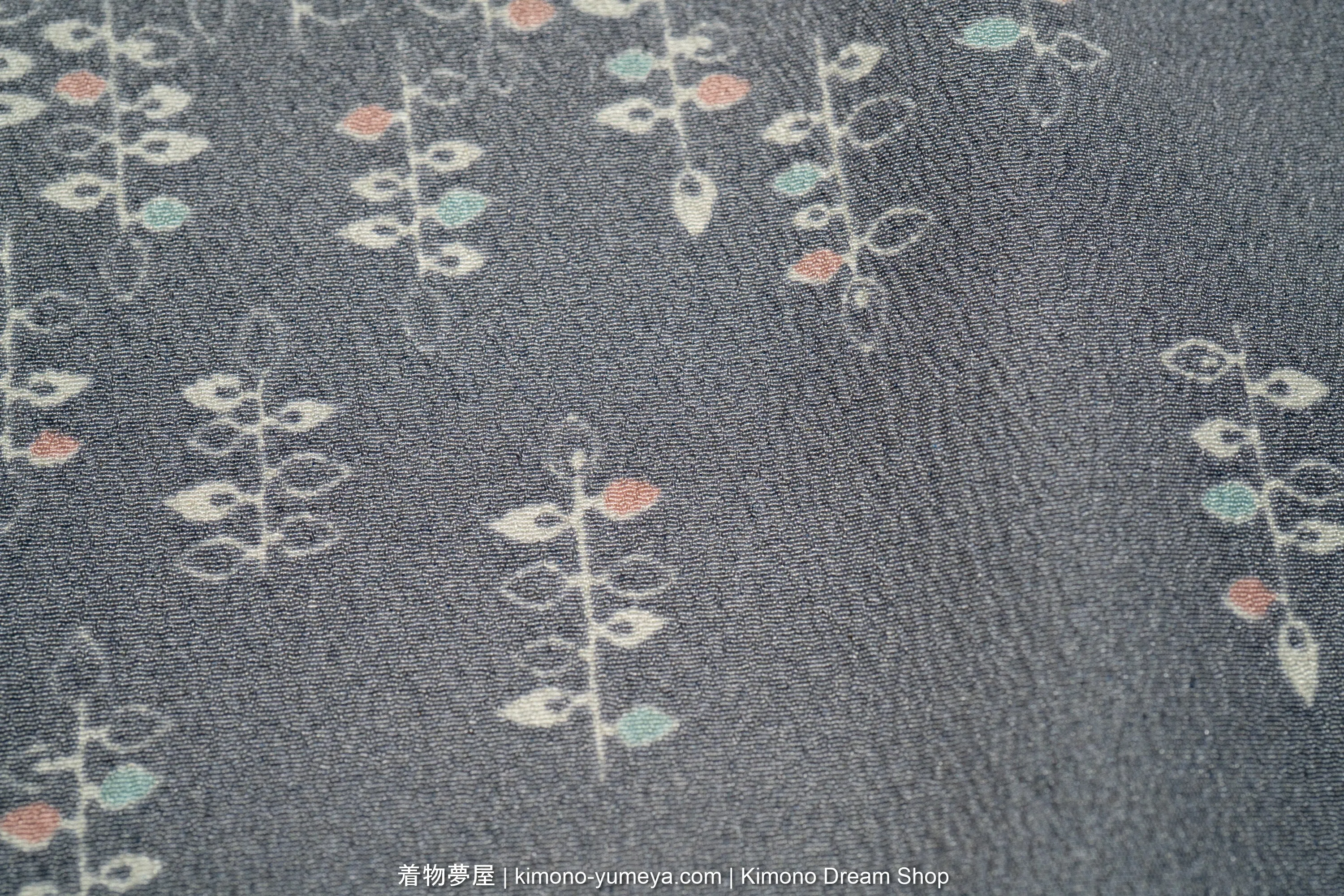 Floral Grey Komon Polyester