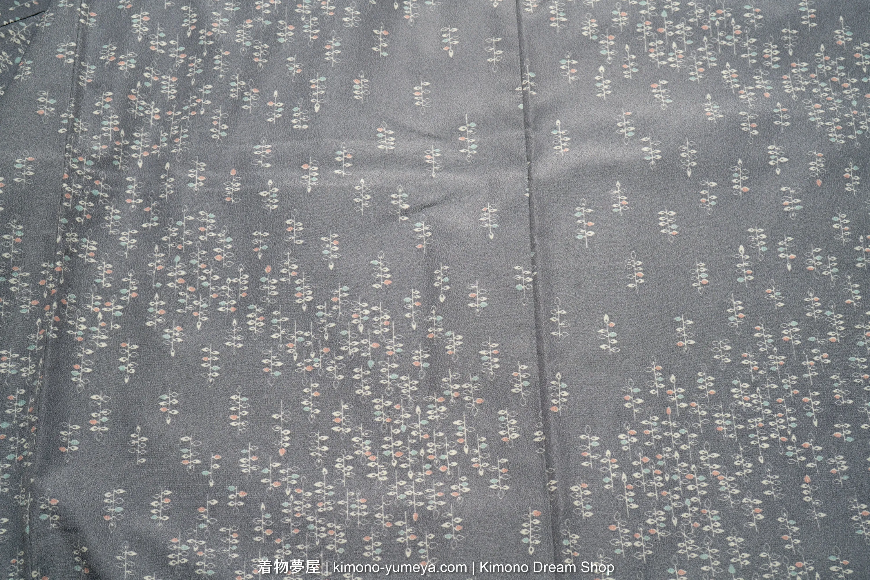 Floral Grey Komon Polyester