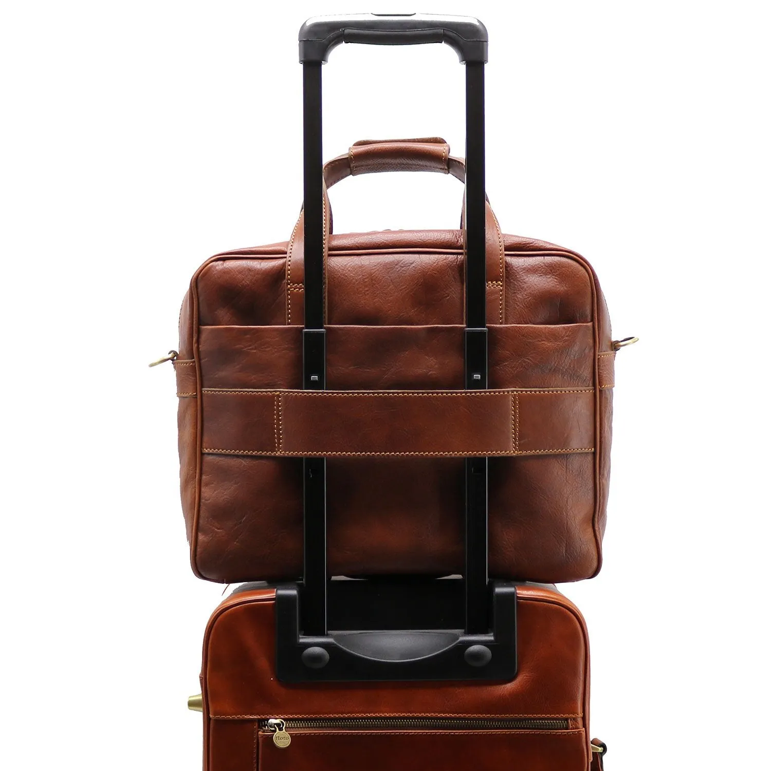 Floto Leather Roma Laptop Bag