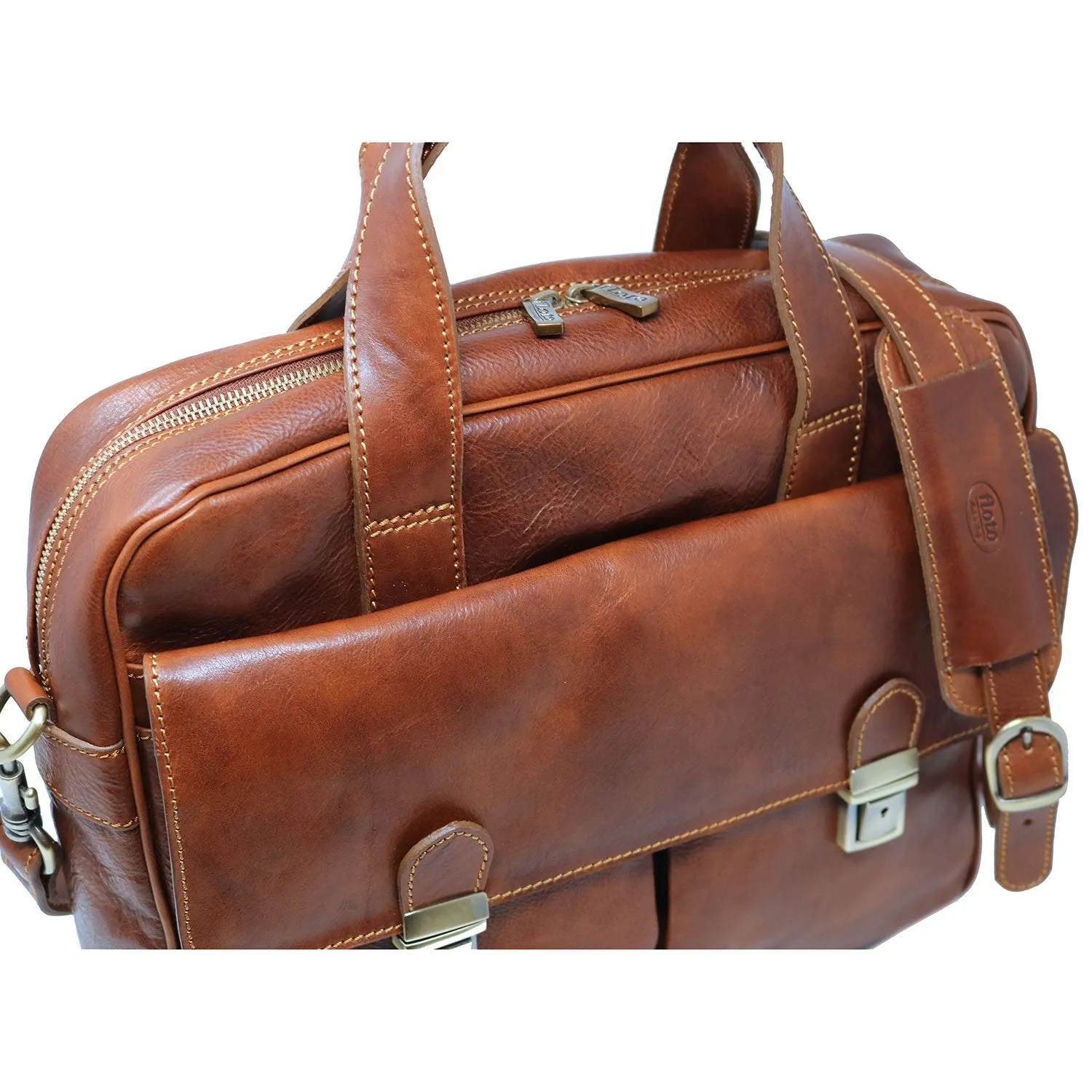 Floto Leather Roma Laptop Bag