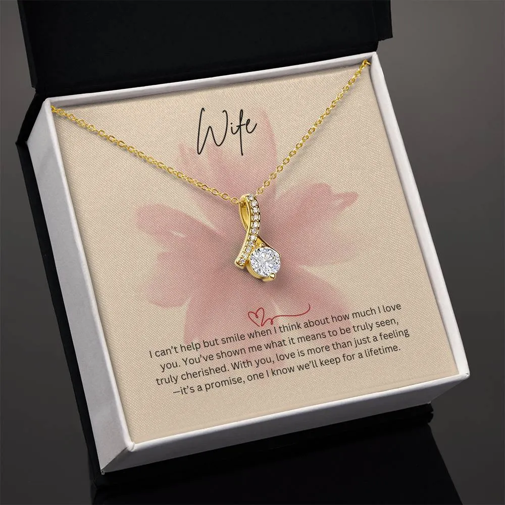 For My Wife Alluring Beauty Necklace (Yellow & White Gold Variants)