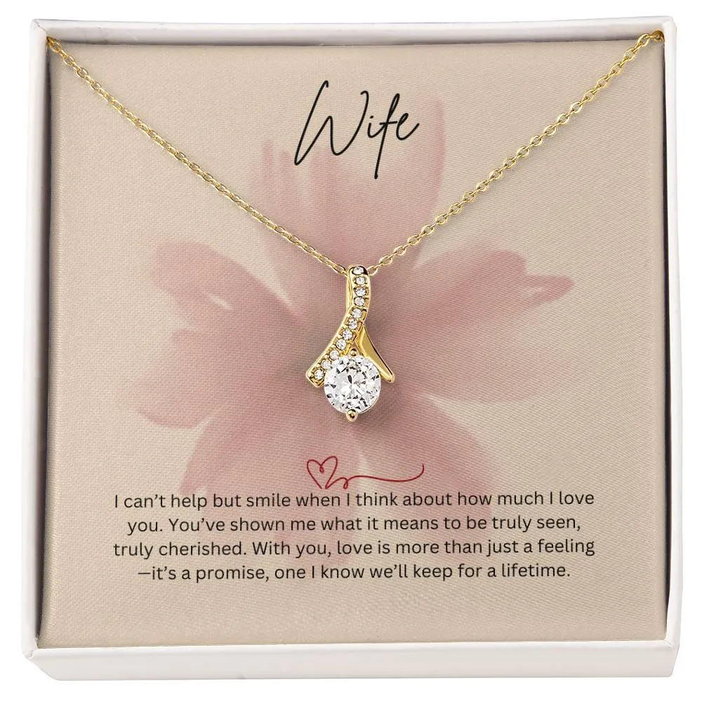 For My Wife Alluring Beauty Necklace (Yellow & White Gold Variants)