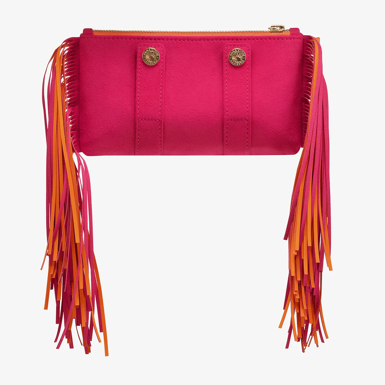 Fringe Beltbag "Miami Pink" with golden print