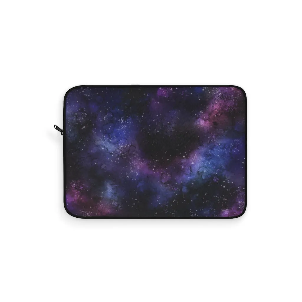 Galaxy Space Laptop Sleeve Case, Watercolor Stars Sky Nebula Purple MacBook Pro 13 Air 15 inch Bag Cover Tablet Accessories