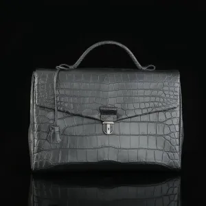 Genuine Crocodile Leather Briefcase Business Bags Large