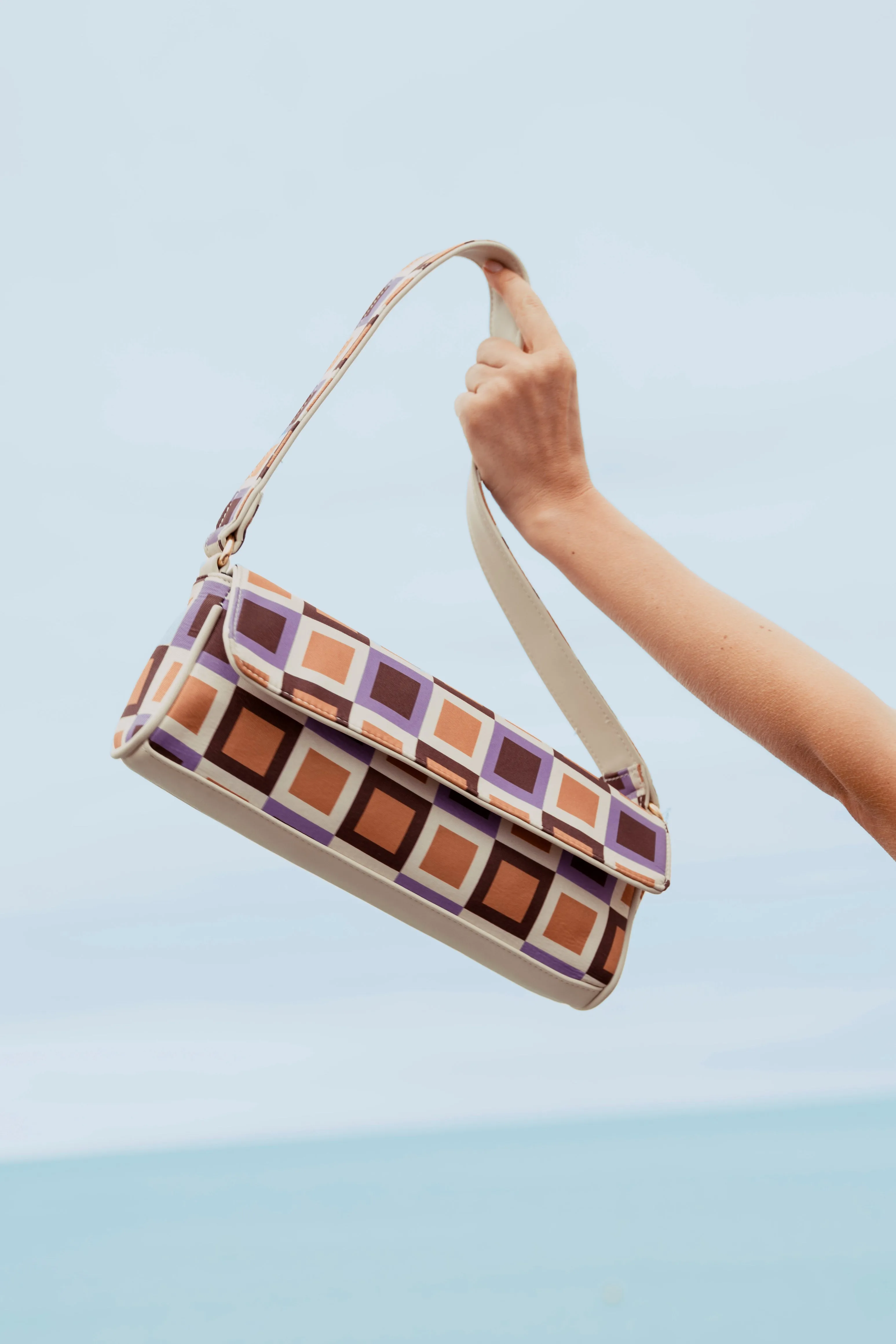 Geometric checkered Shoulder Bag