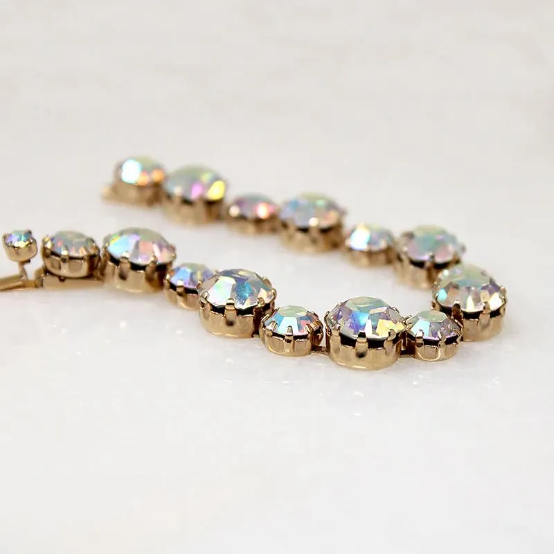 Glamorous Aurora Borealis Rhinestone Bracelet