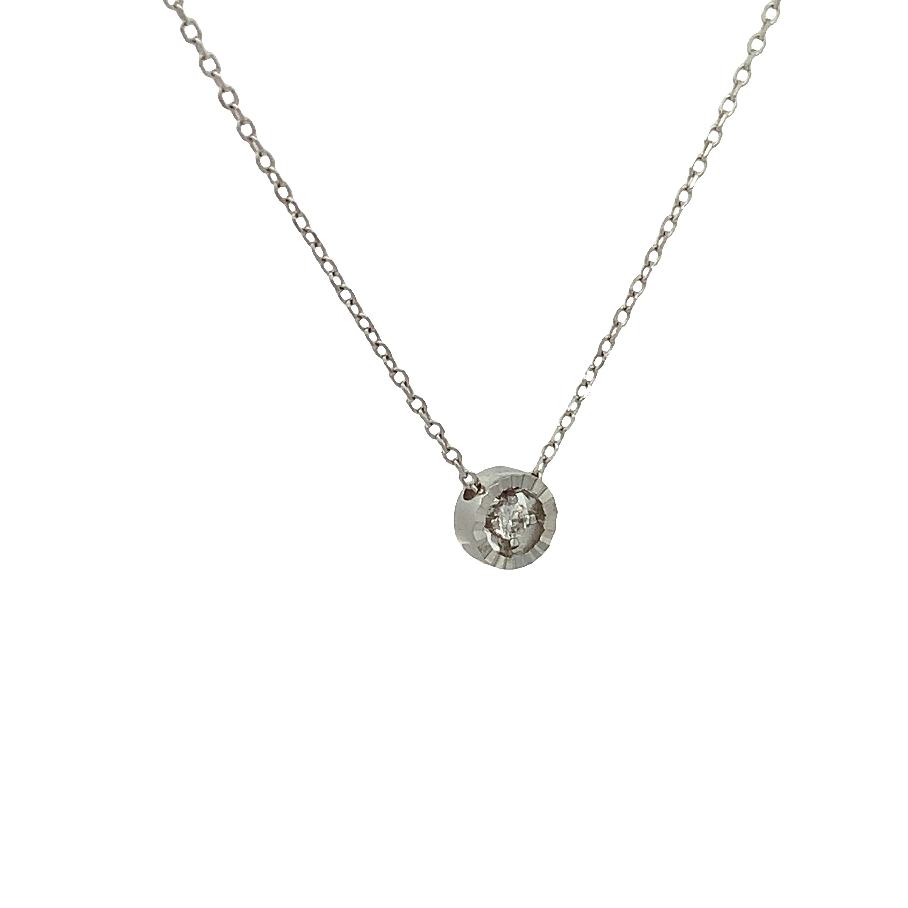 Glamorous Silver Pave Necklace