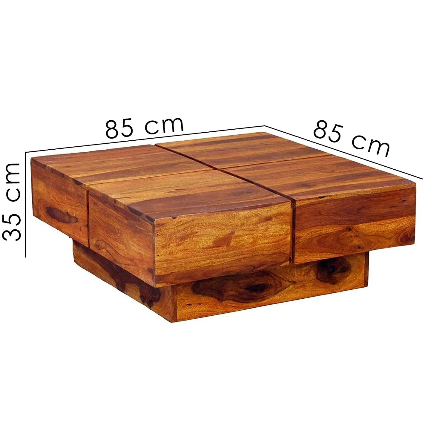 Glamorous Wooden Handmade Solid Sheesham Wood Coffee Table