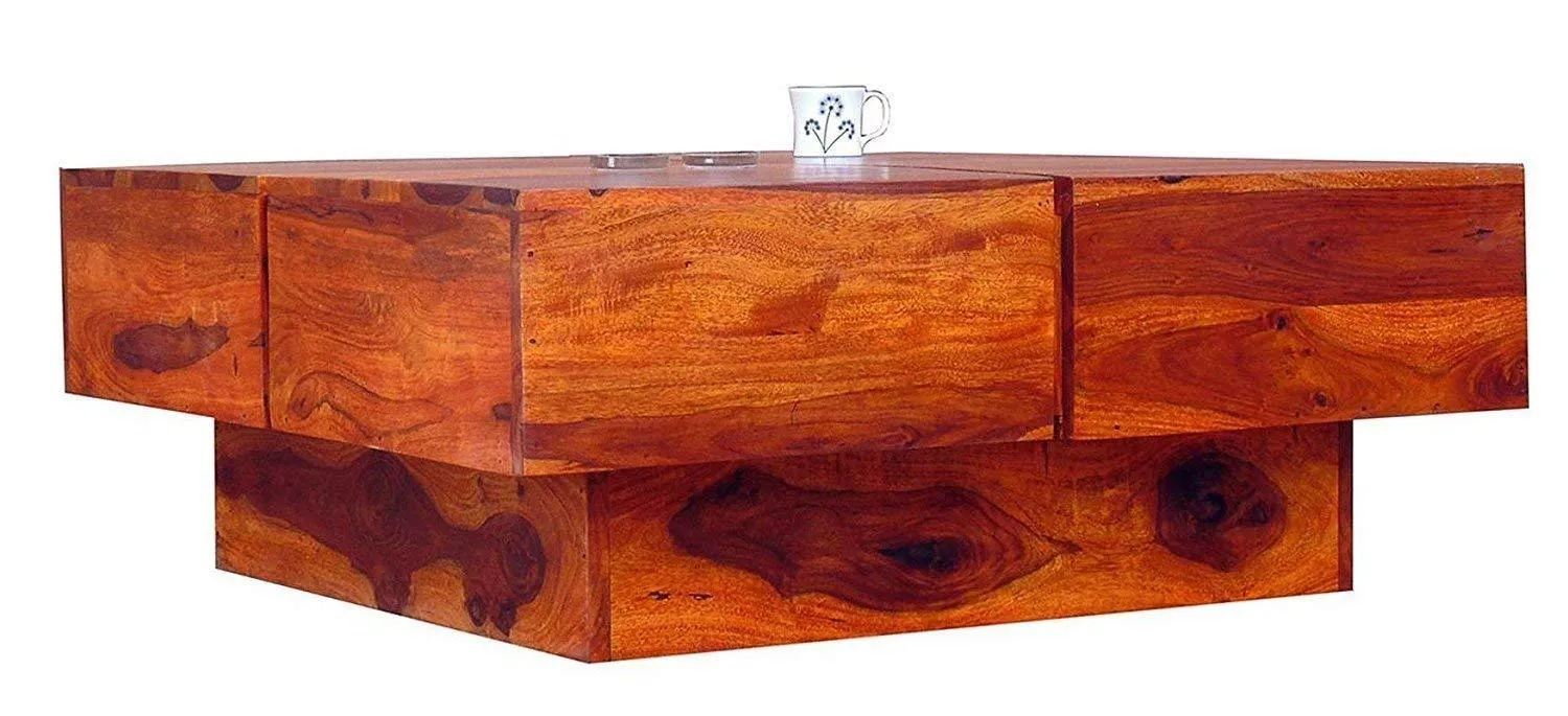 Glamorous Wooden Handmade Solid Sheesham Wood Coffee Table