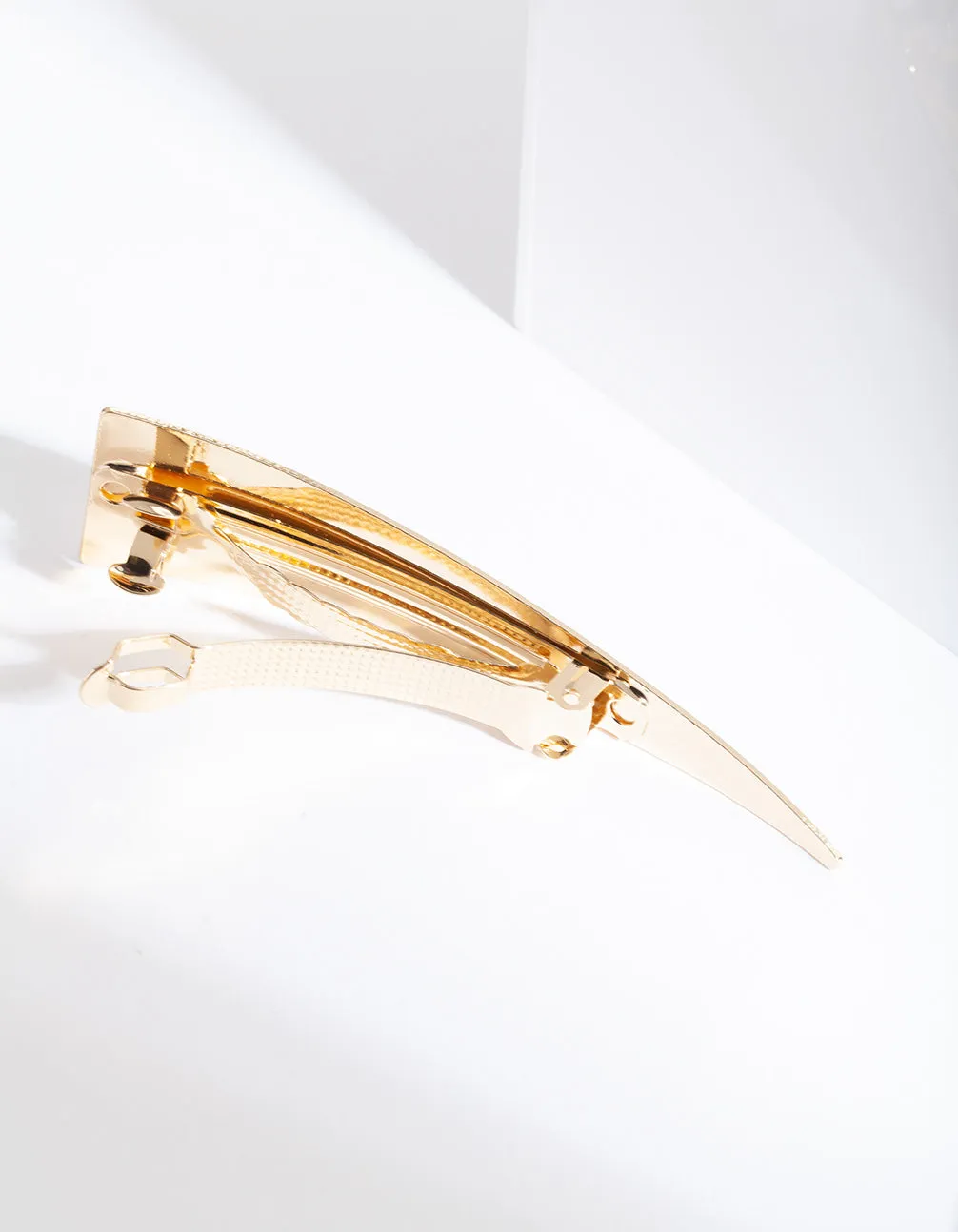 Gold Polished Triangle Hair Clip