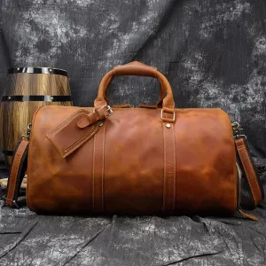 Groomsman Gift Duffle Handmade Full Grain Leather Travel Bag