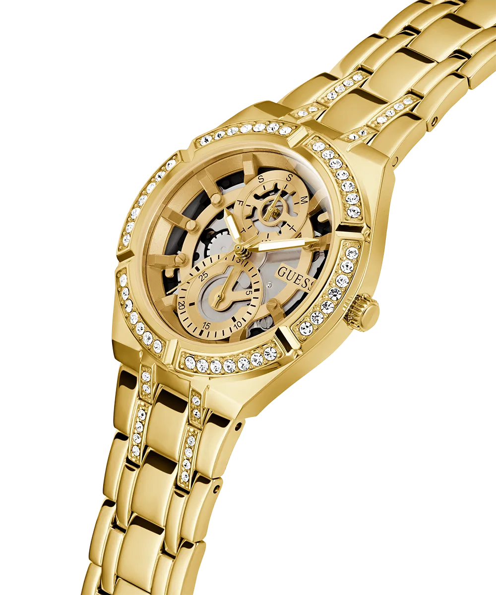 GUESS Ladies Gold Tone Multi-function Watch