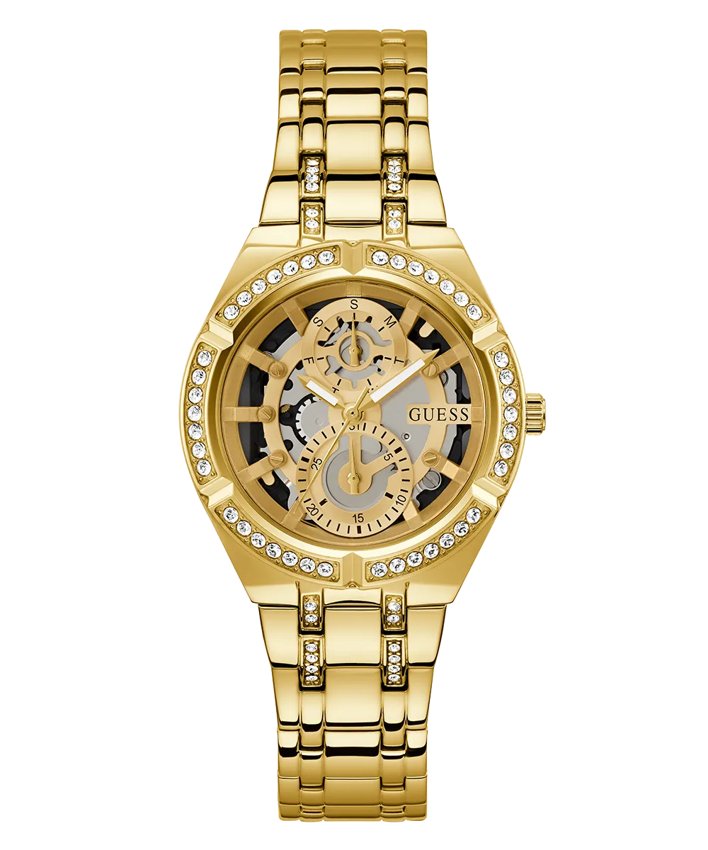 GUESS Ladies Gold Tone Multi-function Watch