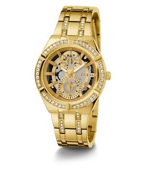 GUESS Ladies Gold Tone Multi-function Watch