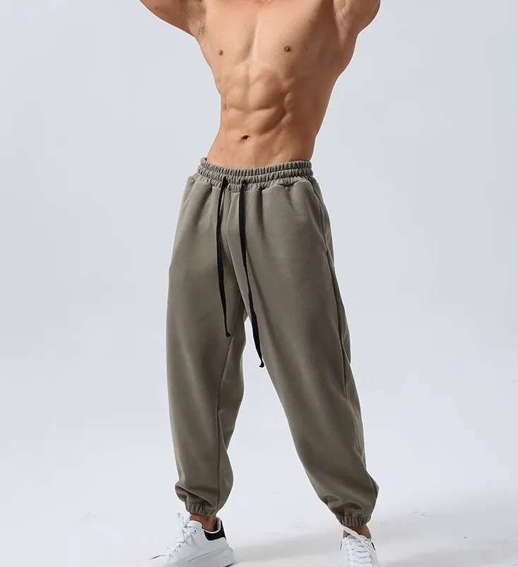 GYM BUDDY LOOSE FIT MID-RISE WAIST WORKOUT SWEATPANTS