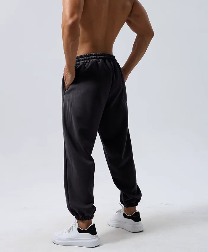 GYM BUDDY LOOSE FIT MID-RISE WAIST WORKOUT SWEATPANTS