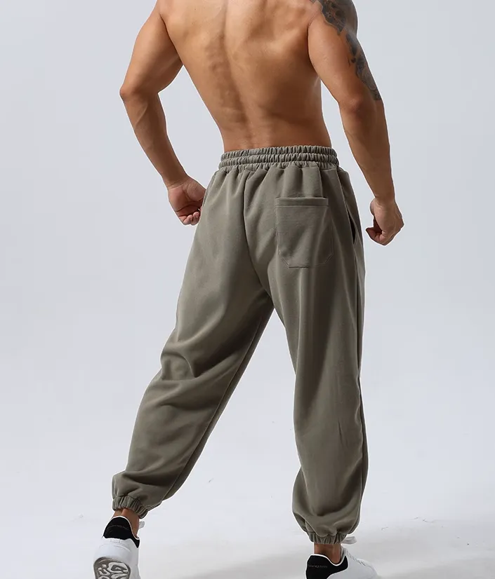 GYM BUDDY LOOSE FIT MID-RISE WAIST WORKOUT SWEATPANTS