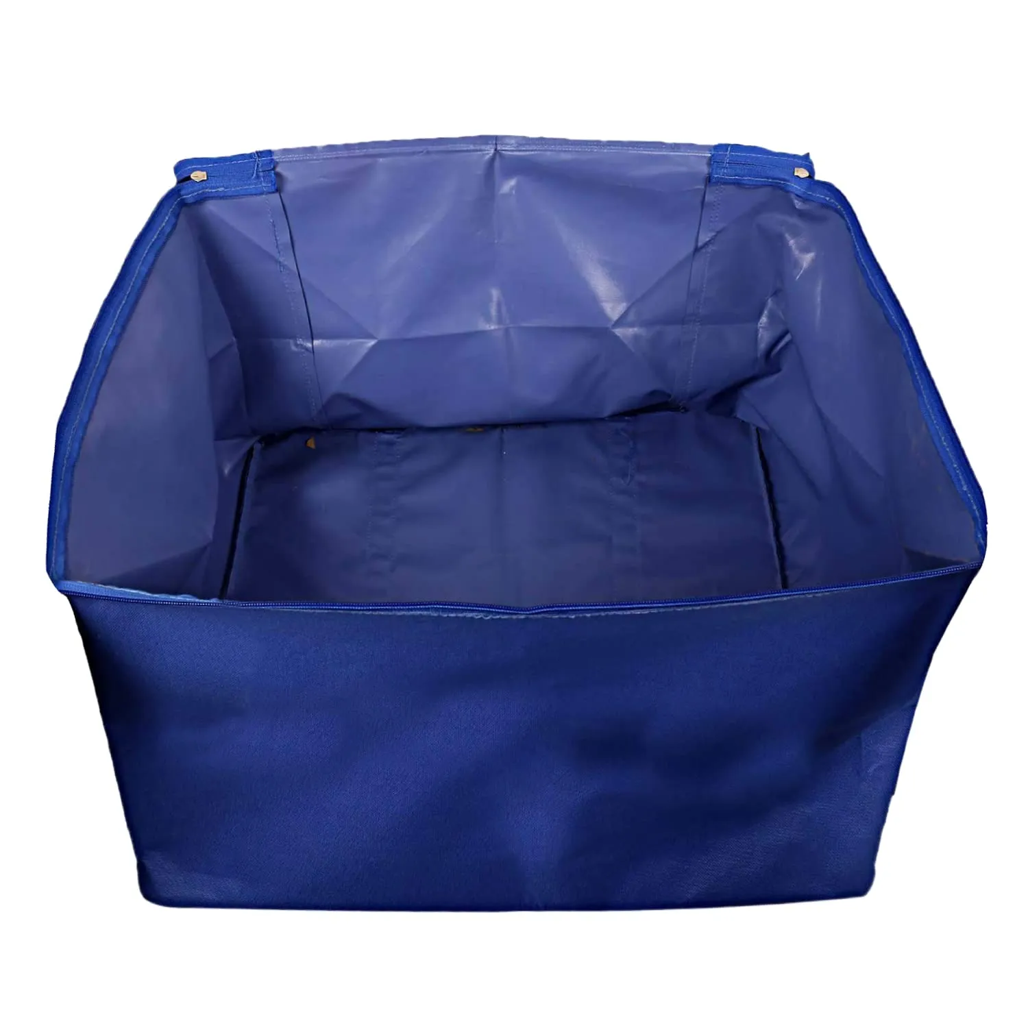 Heart Home Large Moisture Proof Wardrobe Organizer Storage Bag For Clothes With Zipper Closure and Handle (Blue)-HS43HEARTH26673