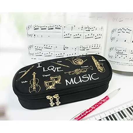 I Love Music Musical Instruments Pencil Case