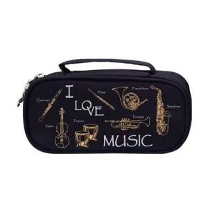 I Love Music Musical Instruments Pencil Case