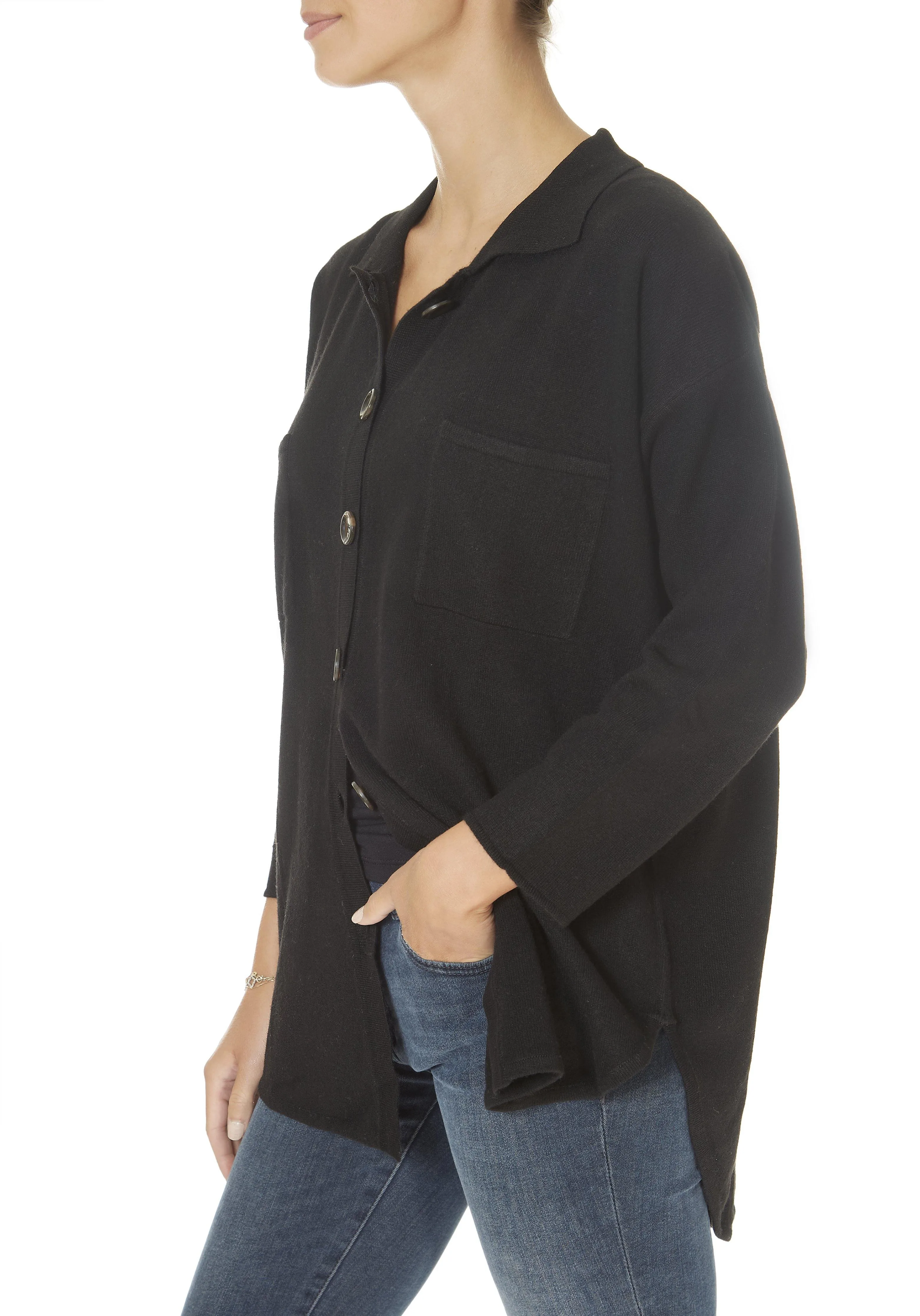 Jessimara Knitwear Tammy Black Overshirt