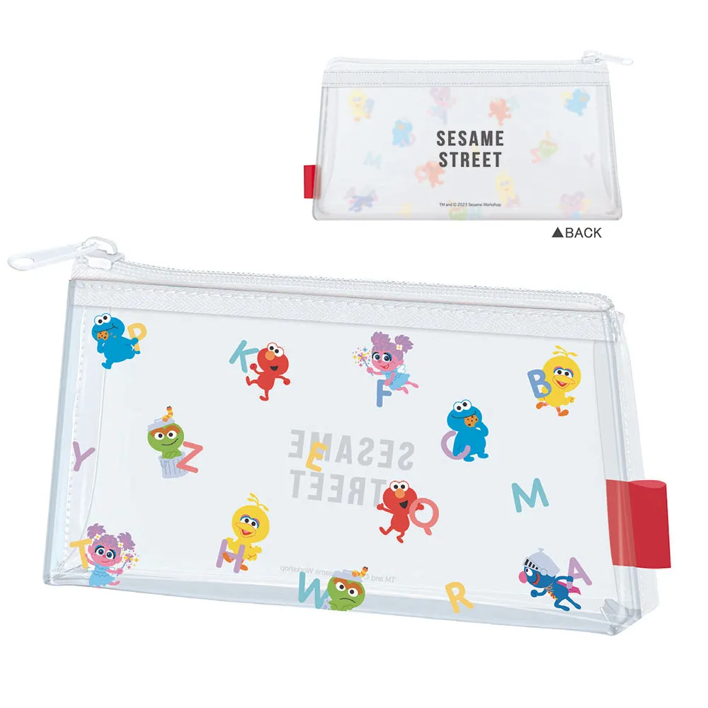 Kamio Sesame Street pencil case, transparent universal storage bag, cosmetic bag, Elmo daily necessities, student essentials