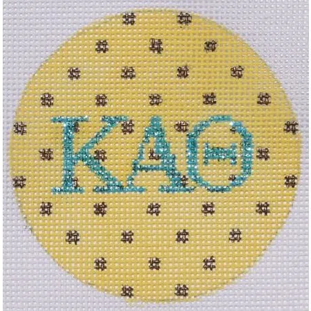 Kappa Alpha Theta  Polka Dot 3" Round Canvas