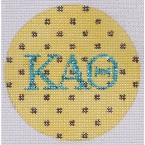 Kappa Alpha Theta  Polka Dot 3" Round Canvas