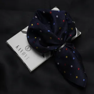 Kovove The Rainbow Polka Dot Blue Pocket Square For Men