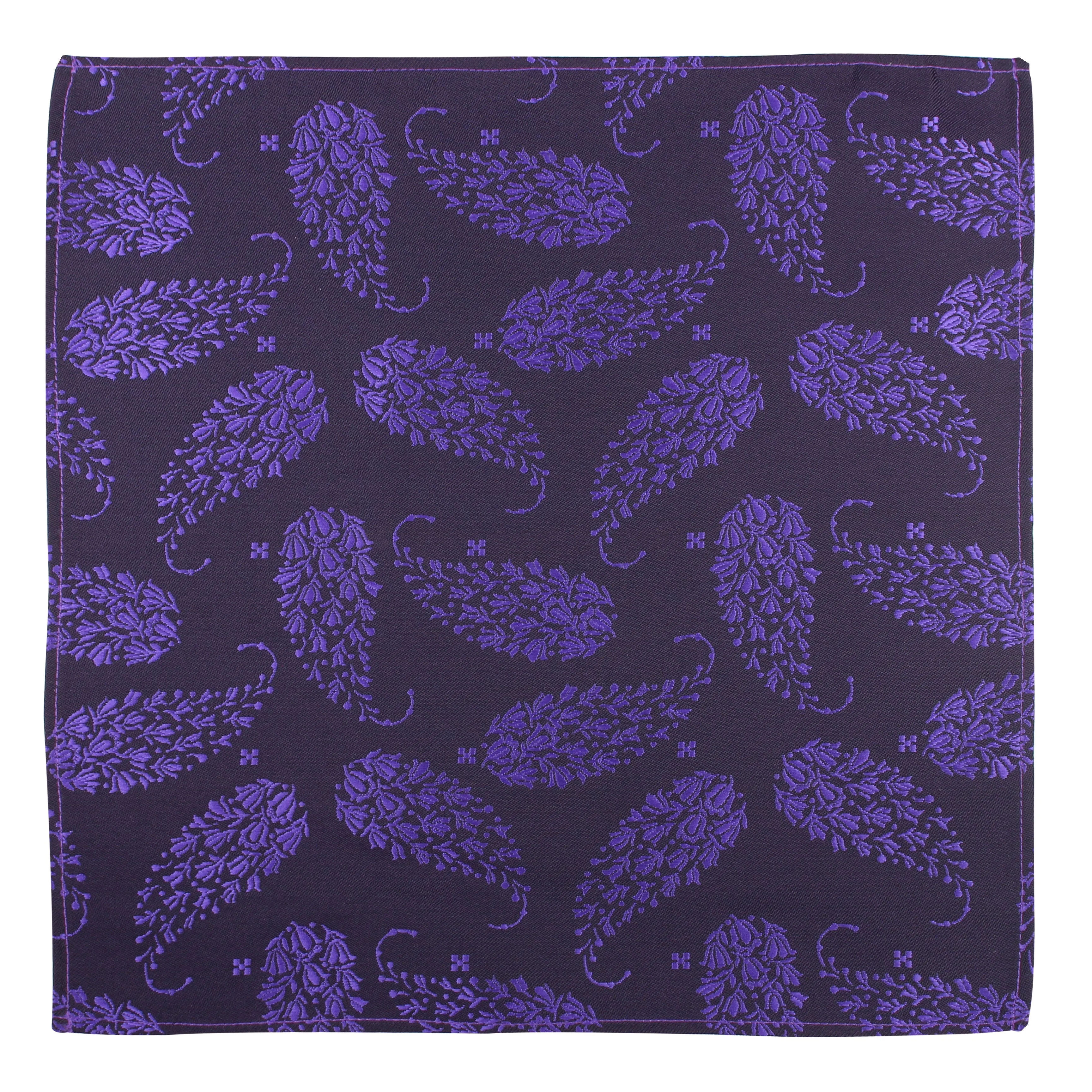 Kovove The Twining Paisley Purple Pocket Square