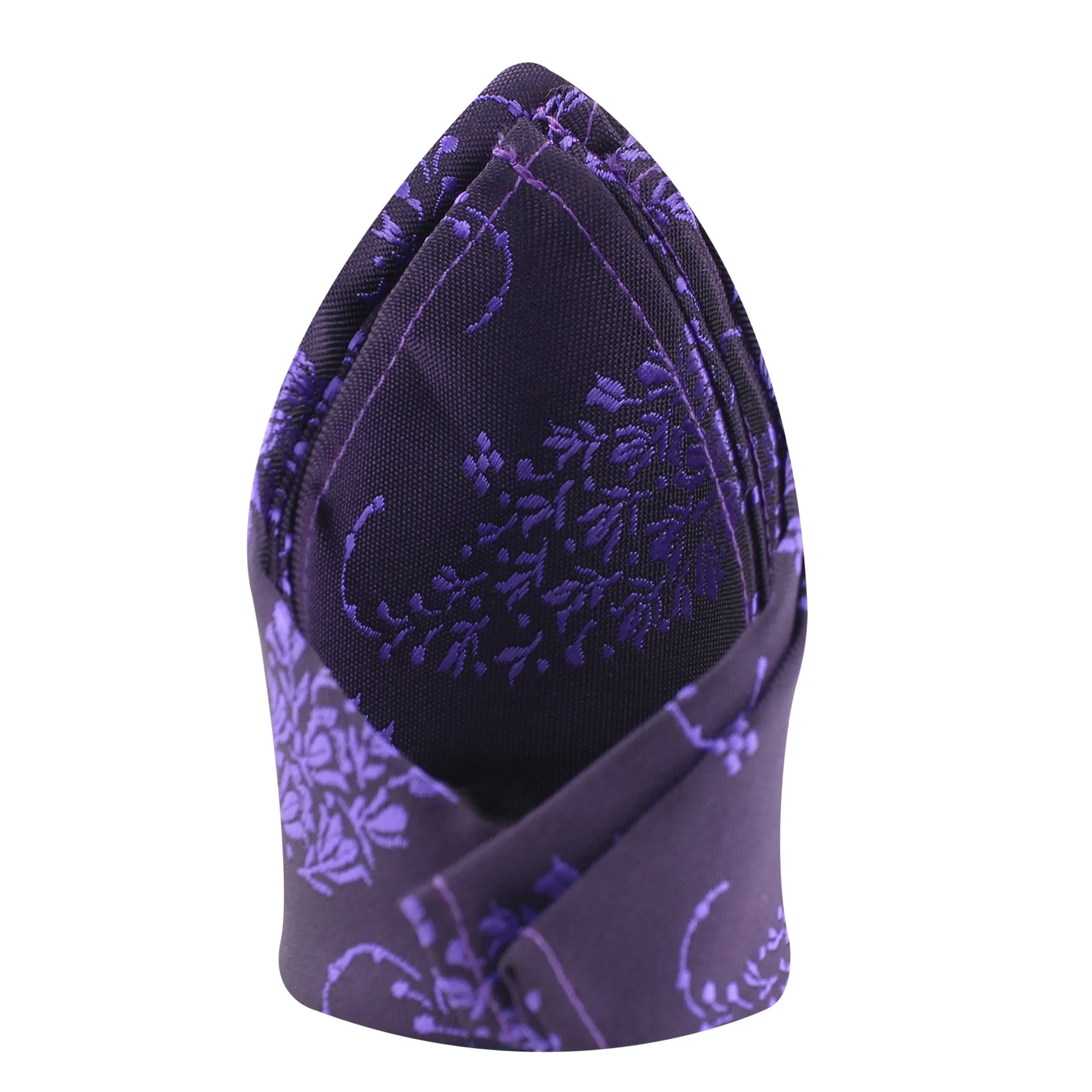 Kovove The Twining Paisley Purple Pocket Square