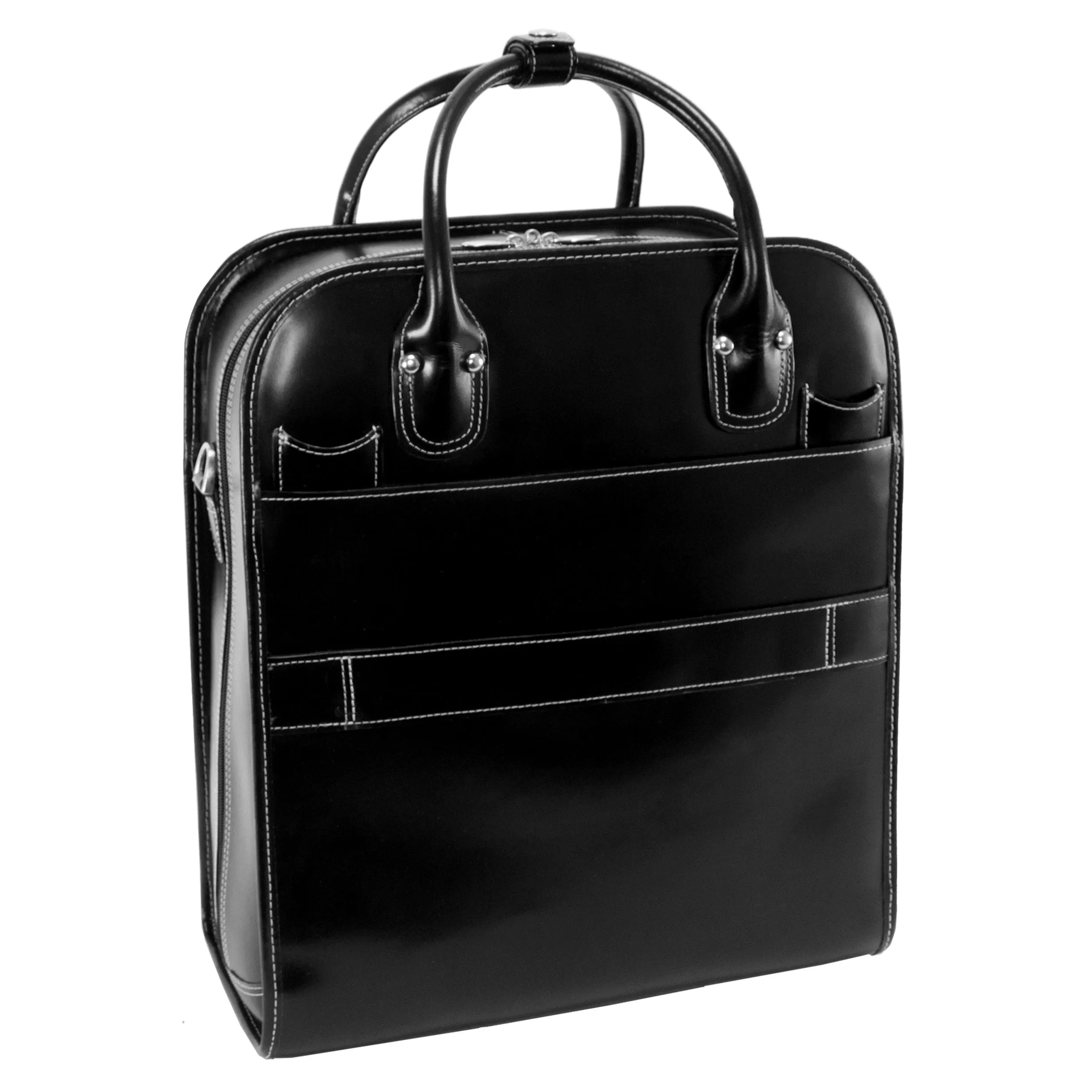 LA GRANGE | 15” Leather Vertical Detachable-Wheeled Laptop Case