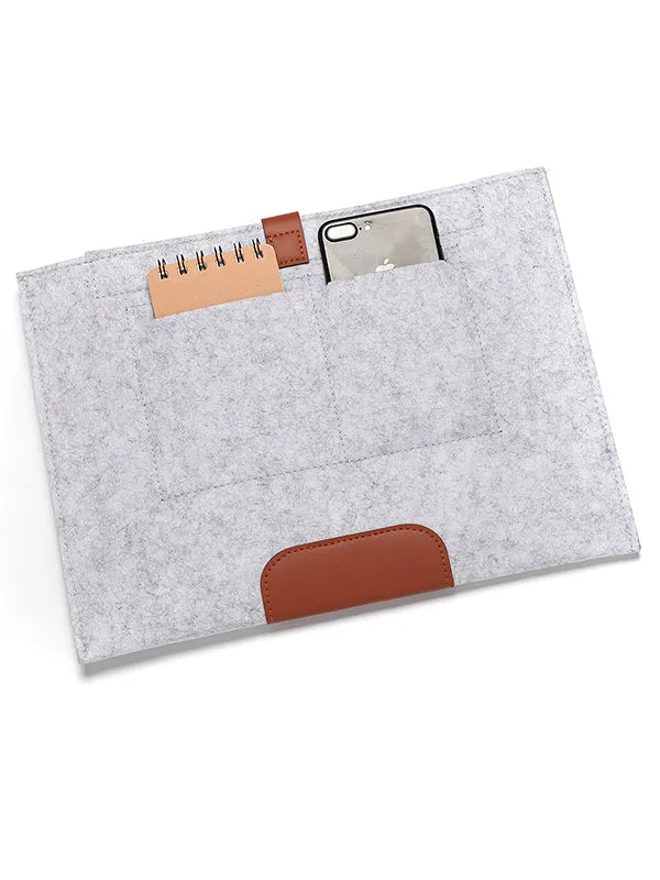 Laptop Sleeve, Felt, Light Grey