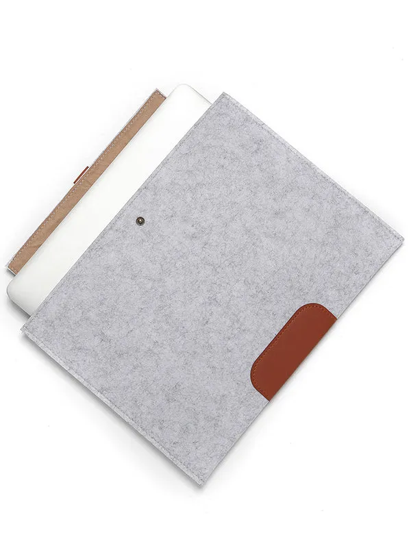 Laptop Sleeve, Felt, Light Grey