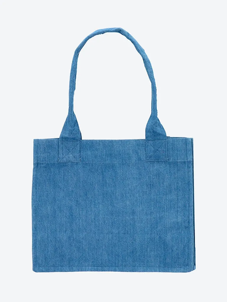 Large easy shopper denim tote bag