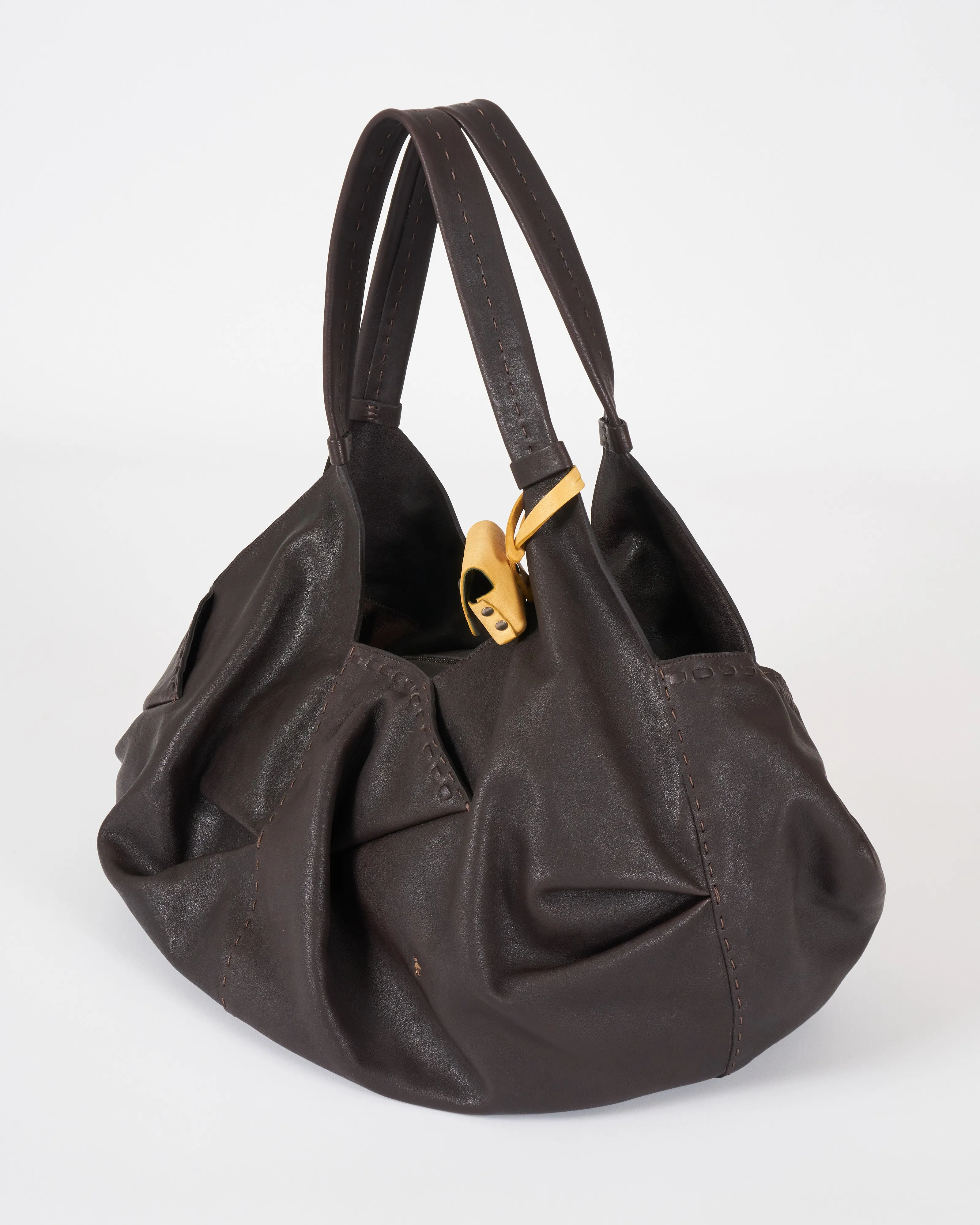 large shoulder bag - messico ebano