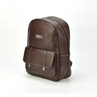 Leather Backpack in Dark Brown