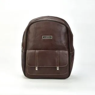 Leather Backpack in Dark Brown