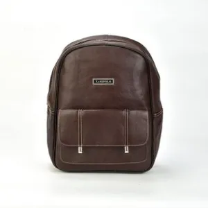 Leather Backpack in Dark Brown