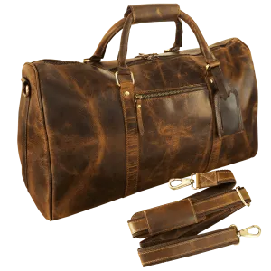 Leather Duffle Bag (Antique)