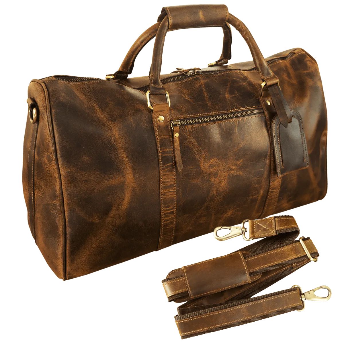 Leather Duffle Bag (Antique)