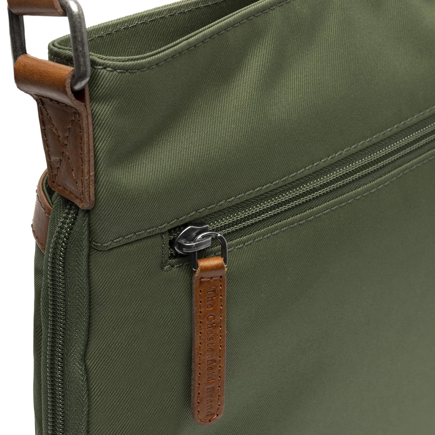 Leather Shoulder Bag Olive Green Malmo