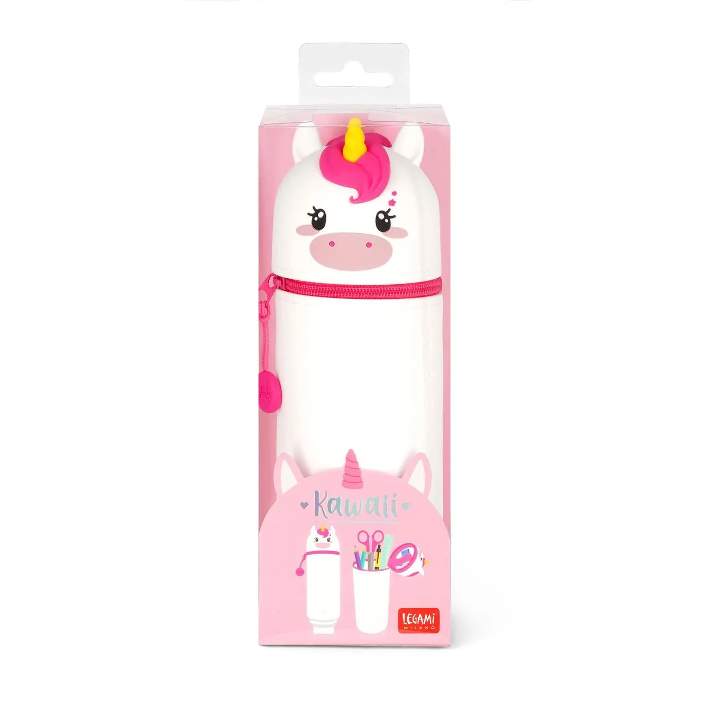 Legami Kawaii 2 in 1 Soft Silicone Pencil Case - Unicorn