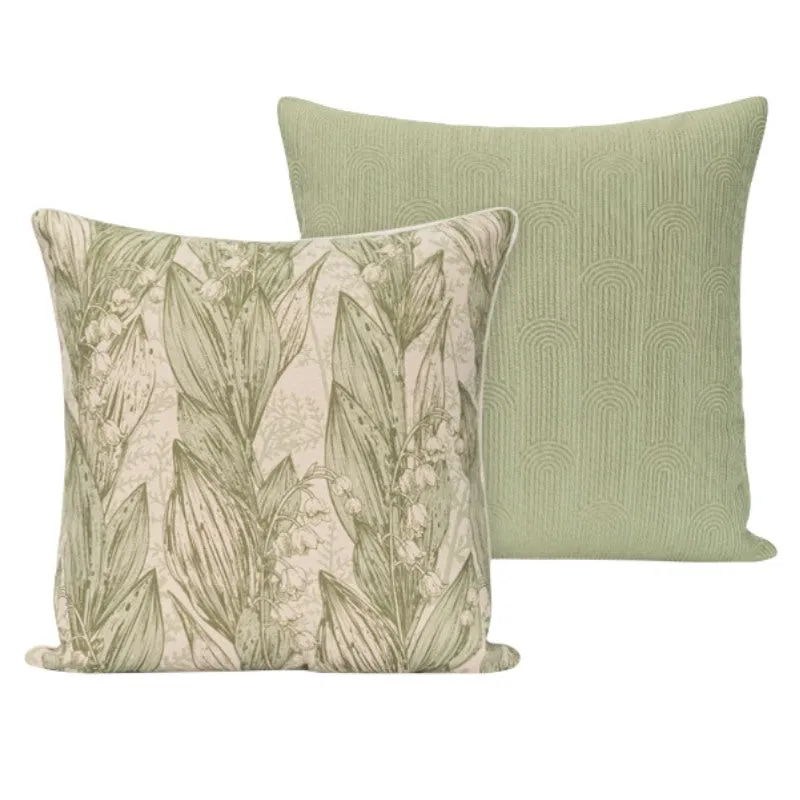 Lily-of-the-valley Green Pillow